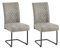 byLIVING Esszimmerstuhl Maria / 2er Set/XXL bis 150 kg/Bezug Stoff Taupe grau/Sitz mit Federkern/Gestell Metall schwarz/Küchenstuhl mit Griff/Esszimmerstuhl/B 45, H 95, T 60 cm