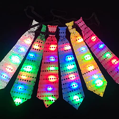 Monozoz Pajarita para hombre, pajarita LED para hombre, pajarita luminosa, varios colores de luces LED, corbata de novedad para cumpleaños, vacaciones, fiesta de boda