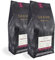 Grano Milano Coffee Beans 2kg (2 x 1kg Bags) Espresso Roast - 80% Robusta, Medium Roast Intensity 4/5 Strong Coffee, Made in Italy