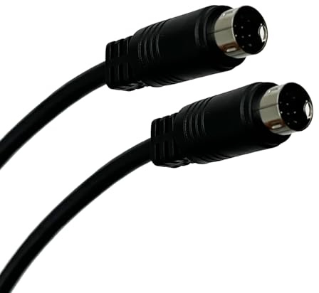 Seadream Cavo S-Video 9 pin mini DIN maschio a maschio per ricevitore TV, monitor, proiettore, ricevitore audio e video, ecc. (1 m)