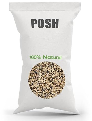 POSH Comida para canarios, 10 kg, mezcla para todo el año con semillas y Omega-3, alimento natural para pájaros para canarios, rico en proteínas, adecuado para especies, sin aditivos artificiales