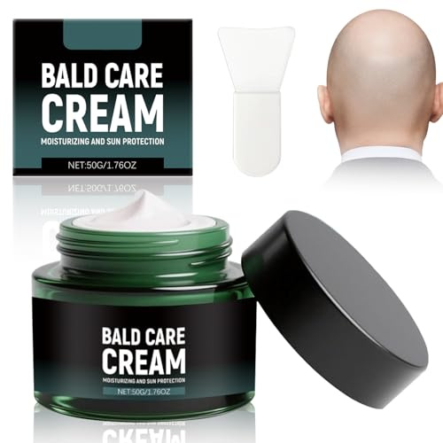 After Shave Bálsamo, Bálsamo para Después Del Afeitado Bald con Pincel, Cabeza Calva After Shave Hombre,Cabeza Calva Cuidado Para La Calvicie, Calma el Cuero Cabelludo y Lo Mantiene Sano (50 g)