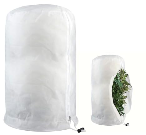 XPJBKC Telo Copri Piante Antigelo, Telo Copertura Piante Inverno, Grande Telo Antigelo Tessuto Non Tessuto per Piante con Cerniera Coulisse, Riutilizzabile Antigelo Protezione Piante Inverno,200×240cm