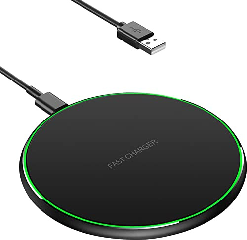 POWERIVER Caricabatterie senza fili veloce, caricabatterie a induzione Qi compatibile con iPhone 14/16/15/13/12/11/ Pro/XS Max/XR/XS/X, S24/S23/S22/S21/S10/Note 20/10