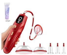 succhia clitoride Pompa per la figa - Display digitale Pompa clitoridea automatica, 3 modalità di aspirazione con 7 livelli di pressione, 3 in 1 Giocattoli per capezzoli, 5 tazze incluse