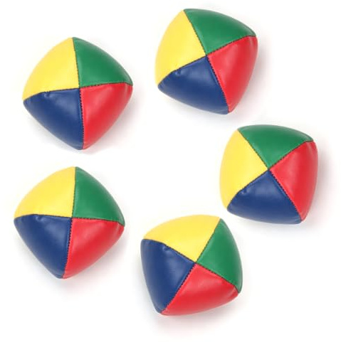 TaleMoon Ensemble de Balles de Jonglage 5 pièces,Balles de Jonglage pour Enfants d'intérieur et d'extérieur,Cuir PU Souple et Durable,Adaptées Aux Adultes,Enfants et Débutants