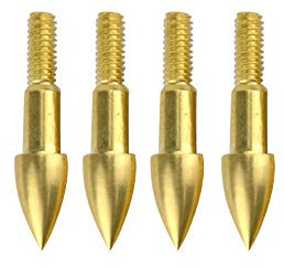 AMEYXGS 12 Stück Pfeilspitzen 75/100 Grain Bogenschießen Broadheads Pfeilspitzen Punkte für Jagd und Schießen (Gold, 75gr)