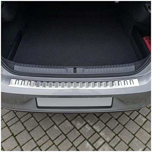 tuning-art L385 Edelstahl Ladekantenschutz passend für VW Passat B8 Limo 2019-2021, Farbe:Silber