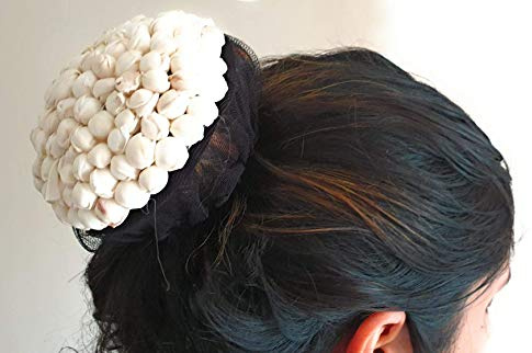 Traditionella indiska håraccessoarer vit Gajra knut konstgjorda blommor smycken handgjorda veni för kvinnor festkläder brud mehndi hårknut
