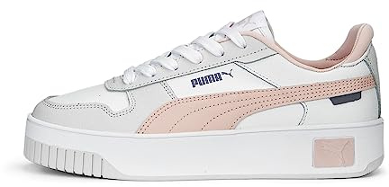 PUMA Women Carina Street Scarpe da ginnastica, Puma White Rose Dust Feather Gray, 42 EU