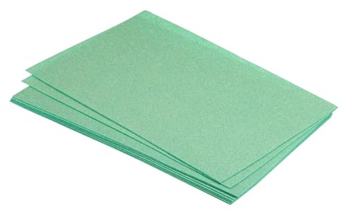 PATIKIL Soft Felt Sheets Glitter Fiber Craft Sheets Light Green 11.8 Inch x 7.8 Inch for DIY Hobby Decorate Pack of 6