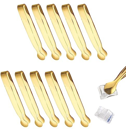 Trsnzul Zuckerzange 10 Stück Servierzange Eiswürfelzange Süßigkeiten Zange Eiszange Gebäckzange Mehrzweck Servierzange Eiswürfel Eiszange Pralinenzange Gebäckzangen für Hochzeit Party