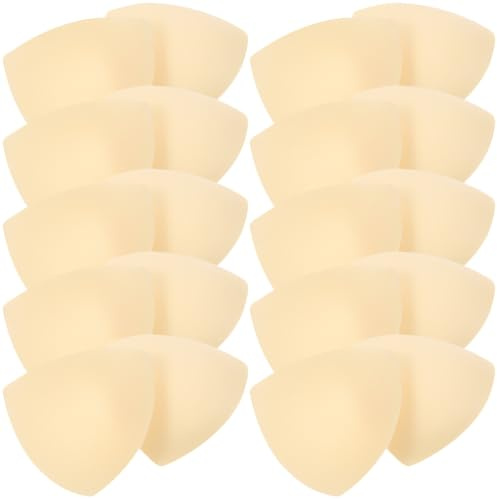 WRITWAA Inserti per Reggiseno Rimovibili in Spugna Leggeri 10 Paia Imbottiture per Coppe di Reggiseno Sportivo Bikini E Abiti Senza Schienale Donna 5.31X5.12X0.20In