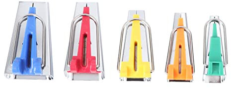 Operitacx Kit De Fabrication De Biais Machine à Coudre 5 Tailles 6mm 9mm 12mm 18mm 25mm Fabricant De Ruban Adhésif Couture Couture Décorative Matelassage