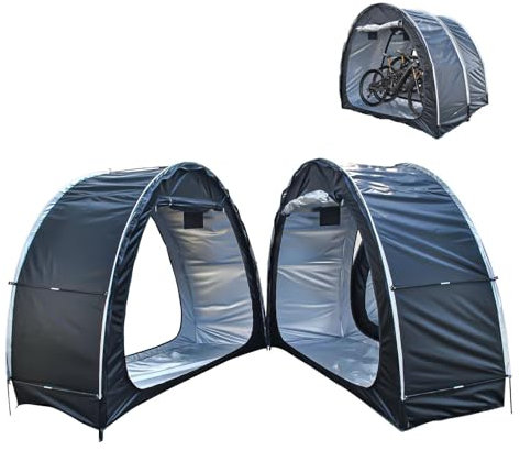 YSMSMZJK Box Biciclette Può Essere Giuntato Garage Moto per Esterno per Mobili Da Giardino, Biciclette, Moto Capanno Attrezzi Da Giardino, Black