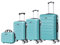 Mi Ko Mi Ka Elegantes Reisekoffer-Set: leichtes ABS-Gehäuse, Nummernschloss, 4 um 360° drehbare Rollen, Teleskopgriff aus Aluminium, Set mit 3 oder 4 Koffern, grün, 8002