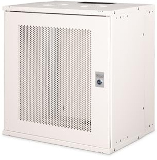 DIGITUS Armario de Red – 19 Pulgadas, 12U – Sin Montar – Soho Pro – Gris | 400 mm de profundidad – 319,25 mm de profundidad útil – montaje en pared – Carga máxima: 60 kg – puerta de acero perforada