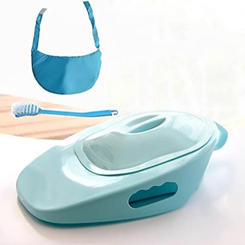 KJZQLMZ Bassins hygiéniques, lit pour Personnes âgées alitées Pot WC en Plastique épais Stable respectueux de la Peau Facile à Nettoyer Attrape-Toilettes Patient paralysé
