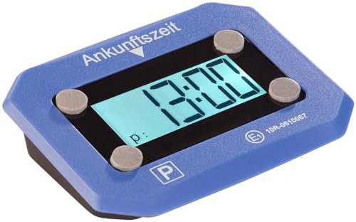 Lescars Parkuhr: Kompakte, Digitale e-Parkscheibe, ECE-Zulassung, Erschütterungssensor (Elektronische Parkscheibe, elektrisch, Windschutzscheibe)
