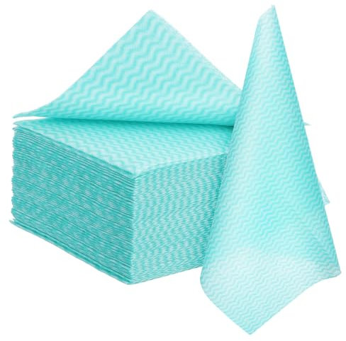 IMIKEYA 50pezzi Panni da Cucina Strisce Colorate Assorbenti per Pulizia Multiuso per Cucine e Ristoranti Strofinacci USA e Getta Confezione