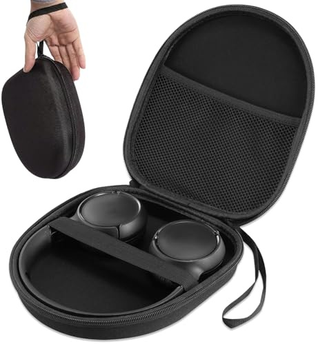 Housse Casques Audio de Protection en EVA Durable, Transport pour Casque Audio, Transport Robuste pour Casque, 19x21x6cm/7,48x8,26x2,36pouces, pour Les écouteurs de Styles et Tailles différents