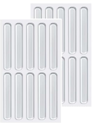 20 Pcs Clear Silicone Furniture Bumpers,Self-Adhesive Door & Cabinet Protectors, Anti Door Slam,6.3cm Noise-Reducing Bumpers Pads for Doors, Drawers, Shelves (Transparent)
