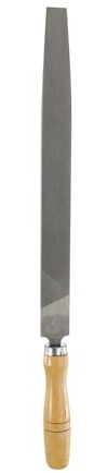 HARFINGTON Tip Medium Cut File 12 Double Cut Teeth High Carbon Steel Hand Rasp File with Wood Handle for Metal Wood Deburring Removing