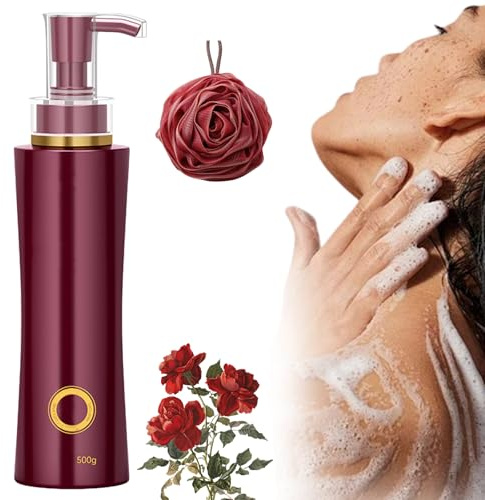Gel Douche Parfumé À La Rose, G el Douche Hydratant Aromatique, Lait De Bain Parfumé Au Miel, Gel DouchRose Éclat Doré, Parfum Longue Durée (1 pièce)