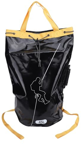Sac à Dos en Corde, Sac de Matériel d'escalade avec Trous de Drainage et Cintres Internes pour Le Sauvetage en Plein Air et Le Canyoning (45L)