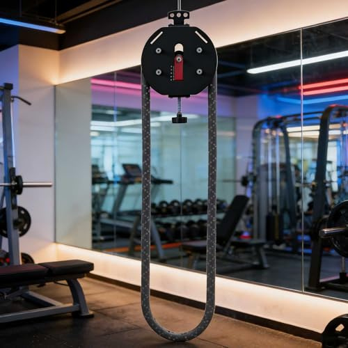 Professionell Repklättrare För Hemmabruk, Upphängd Repmaskin, Justerbar Motståndsknapp, Mycket Slitstarkt Rep, Bärbar Installation, Helkroppskoordinationsträning Och Fitnessutrustning.