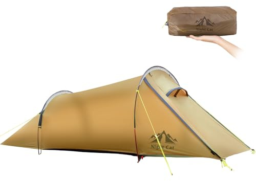 Night Cat Tiendas de Túnel 1 Persona: Ultraligero Impermeable Profesional Tiendas Camping Trekking