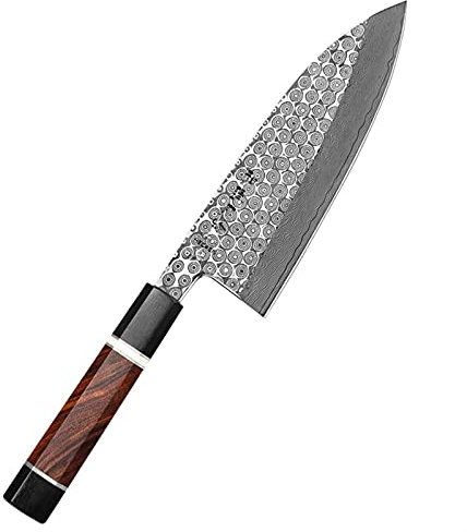 Retro Serie 180mm Gyuto coltello Damasco Steel Sashimi Giapponese Pesci-Filletto Strumento da cucina Sharp Salmon Cook Coltelli da cucina Coltello da cucina
