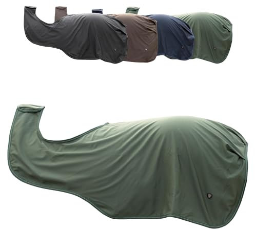 Covalliero - Ausreitdecke | Pferdedecke zum Schutz d. Nierenpartie | Outdoordecke für Pferde | Übergangsdecke Pferd & Pony | wärmend & atmungsaktiv | Pferde Zubehör in Opal Green | 135cm