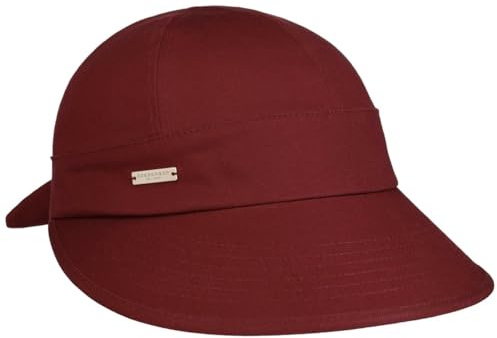 Seeberger Sunshine Keps Damer - skärmmössa i bomull damkeps med skärm Vår-sommar Sommar - One Size bordeaux