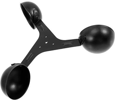 Toyvian Sensore Di Velocità Del Vento a 3 Tazze, Tazza Anemometro Di Ricambio in Lega Di Alluminio, Strumento Di Misurazione Del Vento Per Stazioni Meteorologiche e Osservazioni Ambientali