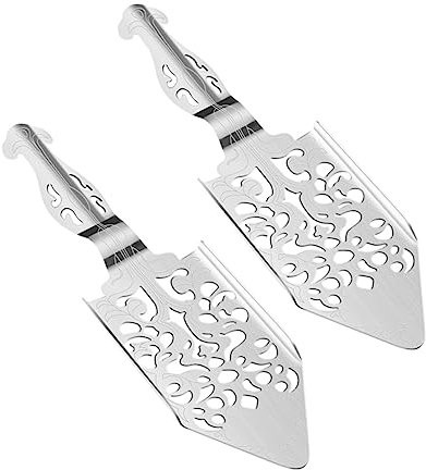 Mobestech 2 pièces Cuillères à Absinthe Inox Filtres pour Préparation Absinthe Accessoires de Bar pour Dégustation de Cocktails