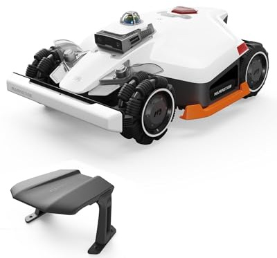 MAMMOTION LUBA 3 AWD 3000 Robot Tosaerba con Garage Standard, Posizionamento LiDAR+NetRTK+AI Vision Tri-Fusion 360°, Trazione Integrale Pendenze all'80%, Altezza di Taglio 25-70mm