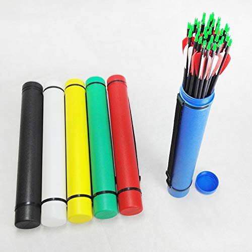 AMEYXGS Archery Arrow Quiver Telescopic Arrow Tube for Hunting and Shooting (White)