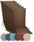 sunnypillow 6er Set Gartenstuhlauflagen | 120 x 50 | extra Dicke 9cm | Hochlehner Auflagen waschbar wasserdicht | Polsterauflagen Outdoor Stuhlauflagen Polster Sitzkissen Gartenstuhl | Braun |