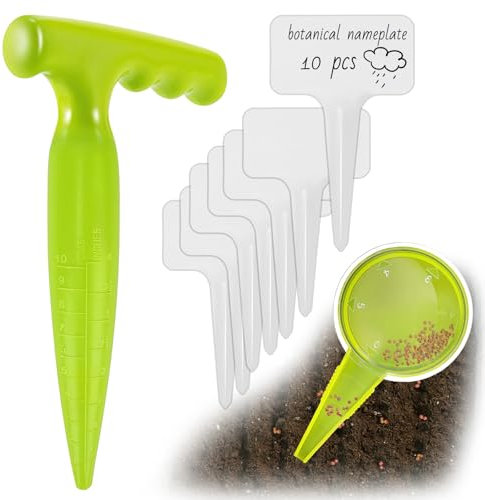 panemy 1 pieza de Plantador de Bulbos, Plantador de Bulbos de Flores con Medidas, Plantador de Cebollas, Herramientas para Plantar Bulbos de Jardín para Plantar Flores, Cebollas y Plántulas (Jardin-B)