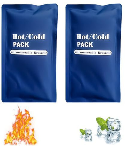 Compresses Froides, Pack De Glace, Lot de 2 Poche de Glace Réutilisable, Pack De Glace En Gel, Utilisable Comme Compresse Froide ou Chaude, pour Arthrite, Gonflement, Contusions, et Entorses