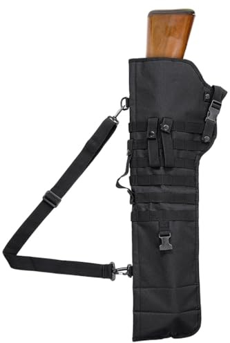 Taktisk hagelgevär Scabbard, Molle gevär förvaringsväska med justerbar axelrem, kort tunna gevär bärare för jakt och skytte