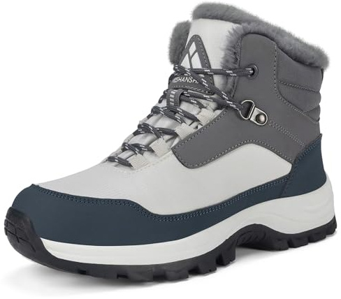 Mishansha Stivali Donna Invernali Scarpe da Escursionismo Antiscivolo Scarponi Trekking Grigio 38 EU