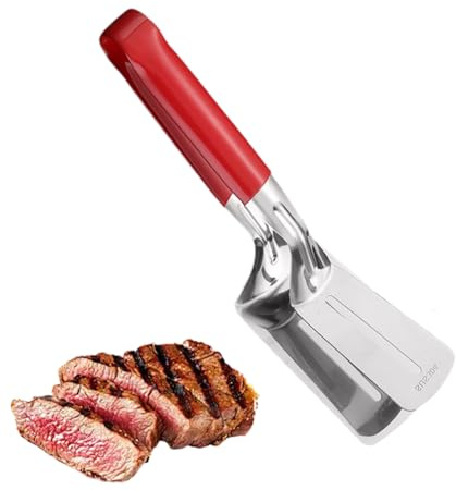 Espátula de pinza para parrilla – Pinzas de rejilla de acero inoxidable, pinadores de barbacoa resistentes, pala de espátulas antiadherentes | pinzas de cocina | Espátula de pinzas para parrilla, para