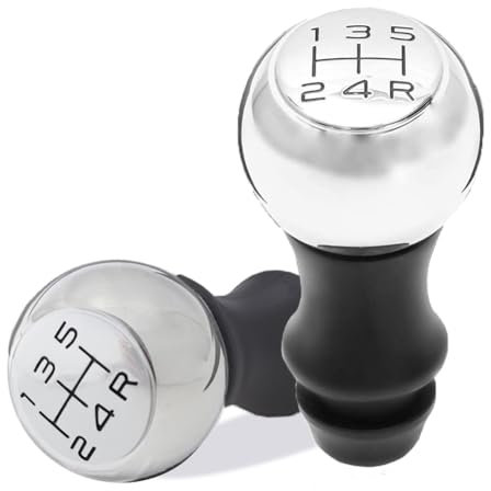 VSREI Pommeau de Levier de 5 Vitesses Manuelle pour Voiture 206 207 3008 etc/ C2 C3 C4 Picasso Berlingo Saxo (Argent)