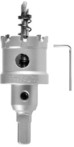 KATUR TCT Punta per sega a tazza in metallo duro 35 mm, Fresa a tazza con punta in carburo di tungsteno, fresa a tazza di grado industriale per acciaio inossidabile, metallo, ferro, lega, rame, legno