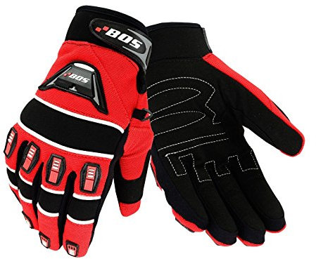 BOSmoto Motorradhandschuhe Fahrrad Sport Gloves Sommer Motorrad Handschuhe XS-3XL (Rot, XS)