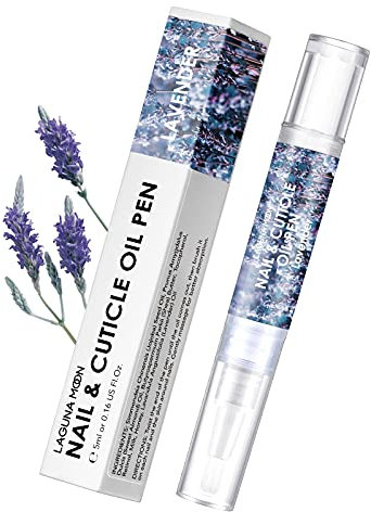 Lagunamoon Cuticle Oil Pen - 5ml Nail Oil with Natural Ingredients to Moisturize and Nourish Dry Cuticles, Prevent Cracking and Hangnails - Lavender