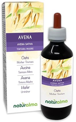 Avena (Avena sativa) sumidades Tintura Madre sin alcohol Naturalma - Extracto líquido gotas 200 ml - Complemento alimenticio - Vegano