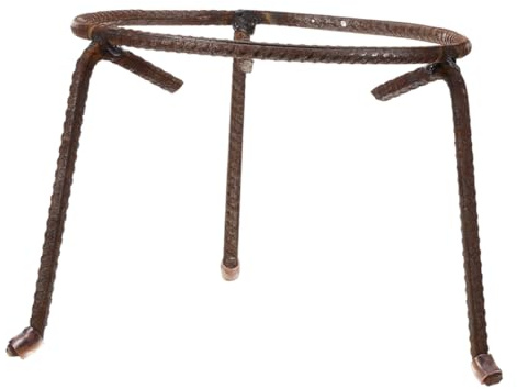 MOBUTOFU Tripod Pot Stand Wok Rack for Outdoor Camping Fire Pit Small Size Reusable Metal Cooking Holder for Multi-function Pan Support